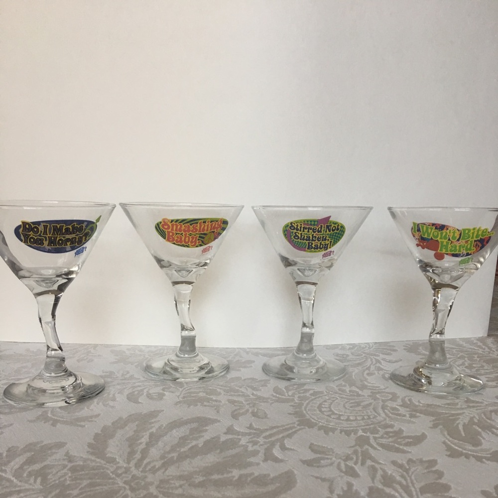 Austin Powers stem ware set of 4